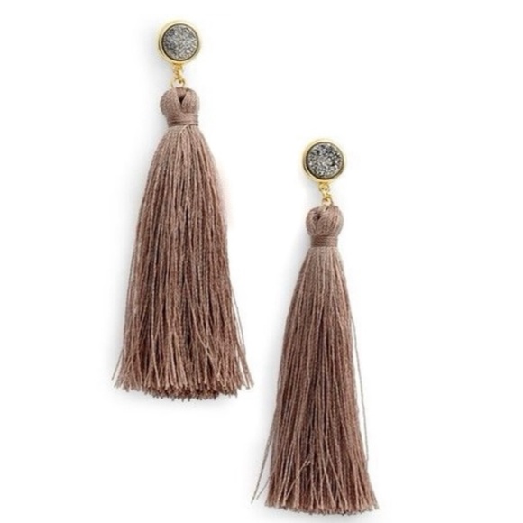Gorjana NWT Astoria Druzy Tassel Earrings ✨ - Picture 1 of 5